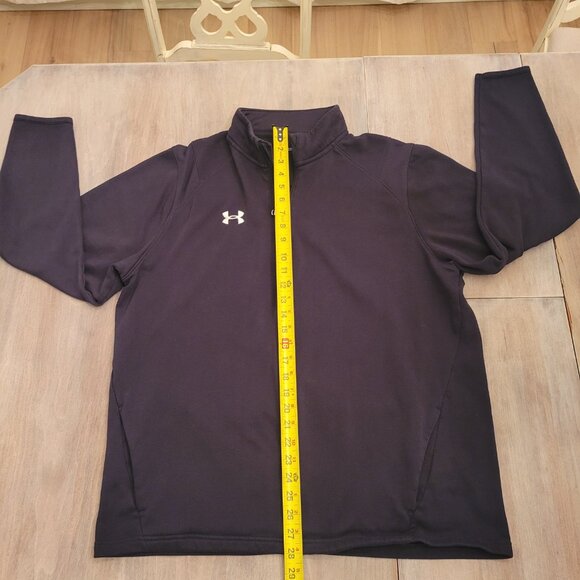 Under Armour Mens Cold Gear 1/4 Zip Pullover Shirt Gray WAVE 16 Size M - Picture 8 of 10